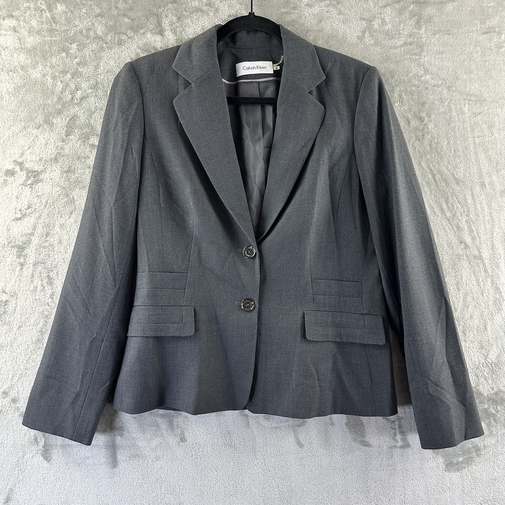 Calvin Klein Blazer Women's 8 Gray